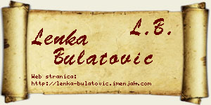 Lenka Bulatović vizit kartica